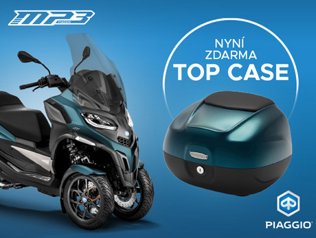 Piaggio MP3 a kufr zdarma