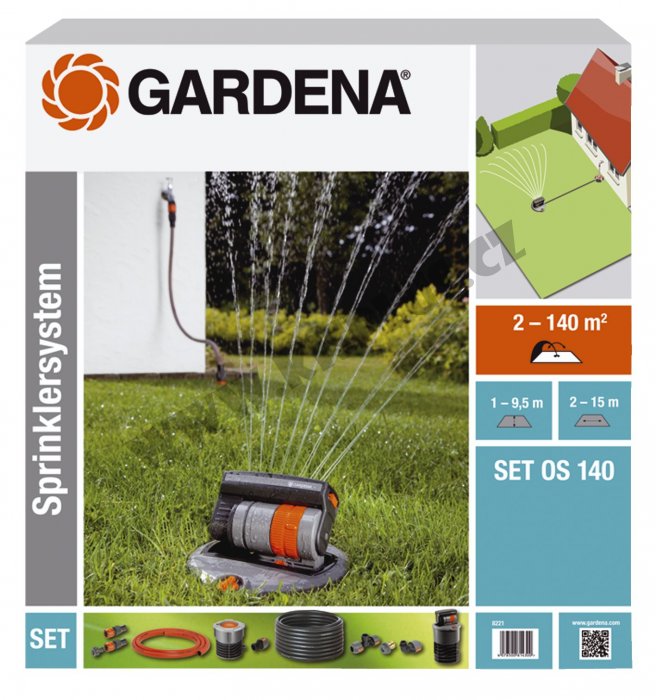 Gardena - Výsuvný čtyřplošný zadešťovač OS 140 - sada
