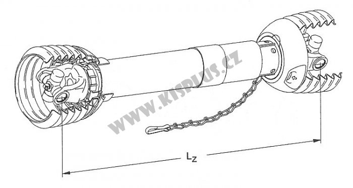 Walterscheid - P 500 PG25 810mm  S4LH/S5 PR-D1 (bez vidlic)