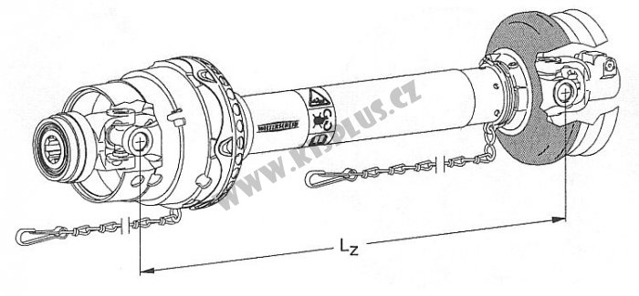 Walterscheid - Kardan WWE 2280 SDF15Z 1210mm 0VGA/1G  1 3/8(6) 1800092