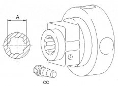 Walterscheid - Náboj spojky K64/14  1 3/8" (6)