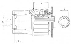 Walterscheid - Spojka K33B 2280  1 3/8" (6) (65)