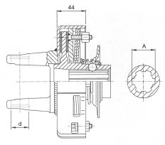 Walterscheid - Spojka K92 2300  13/8" (6) (90dNm)