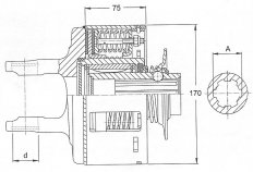 Walterscheid - Spojka FK96R 2300  1 3/8" (6)