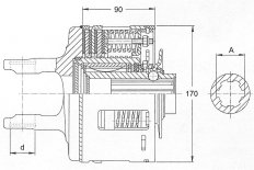 Walterscheid - Spojka FK96/4L 2400  1 3/4" (6)